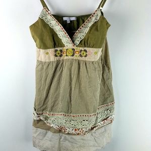 Boho Festival Tank Top Sz L